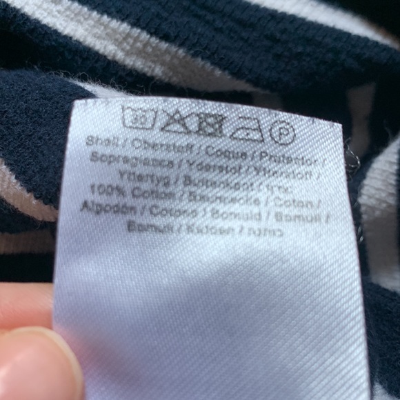 Minimum striped crewneck sweater, navy blue and white, 100% cotton - Picture 9 of 11